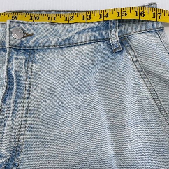 No Bo High Rise Carpenter Jeans Women’s 11 Light Wash 30” Inseam Pockets - Picture 5 of 8